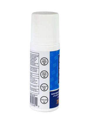Side panel of CBD Living Freeze 750mg 3oz Roll-on which is for sale at Curious Ricks Hemporium