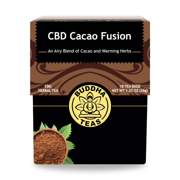 New! Buddha Teas - CBD Cacao Fusion - 18 teabags / box