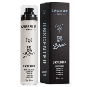 Canna River - 5000mg Total - Body Lotion Combined w/CBD, CBC, CBG & CBN - Natural Faint Scent - 3.4oz pump bottle - NEW! - Curious Rick's Hemporium