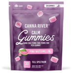 Canna River - CALM GUMMIES - NEW - 50mg Full Spectrum CBD with 25mg CBN & 25mg CBG each - Pink Watermelon - 30 pk