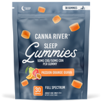 Canna River - SLEEP GUMMIES - NEW - 50mg Full Spectrum CBD & 50mg CBN each - Passion Orange Guava - 30 pk