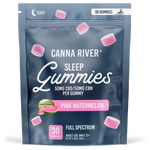 Canna River - SLEEP GUMMIES - NEW - 50mg Full Spectrum CBD & 50mg CBN each - Pink Watermelon - 30 pk