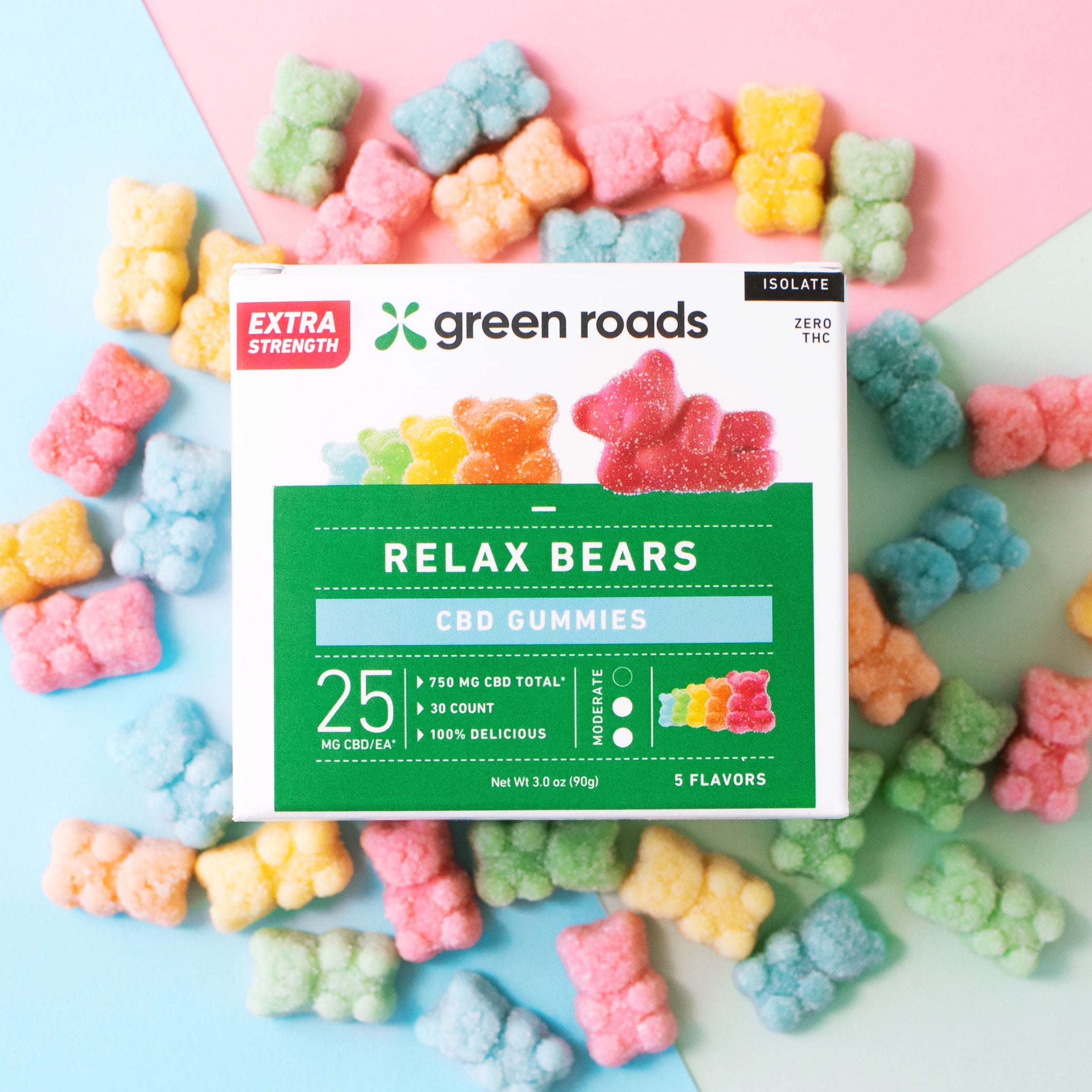 * Green Roads - CBD Relax Gummy Bears - 25mg CBD each - 10ct