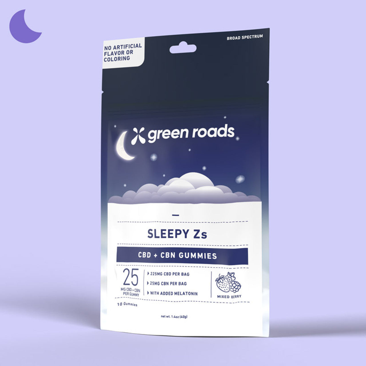 * Green Roads - NEW - Sleepy Zs CBD/CBN Gummies - 25mg each w/5mg Melatonin - 10 ct