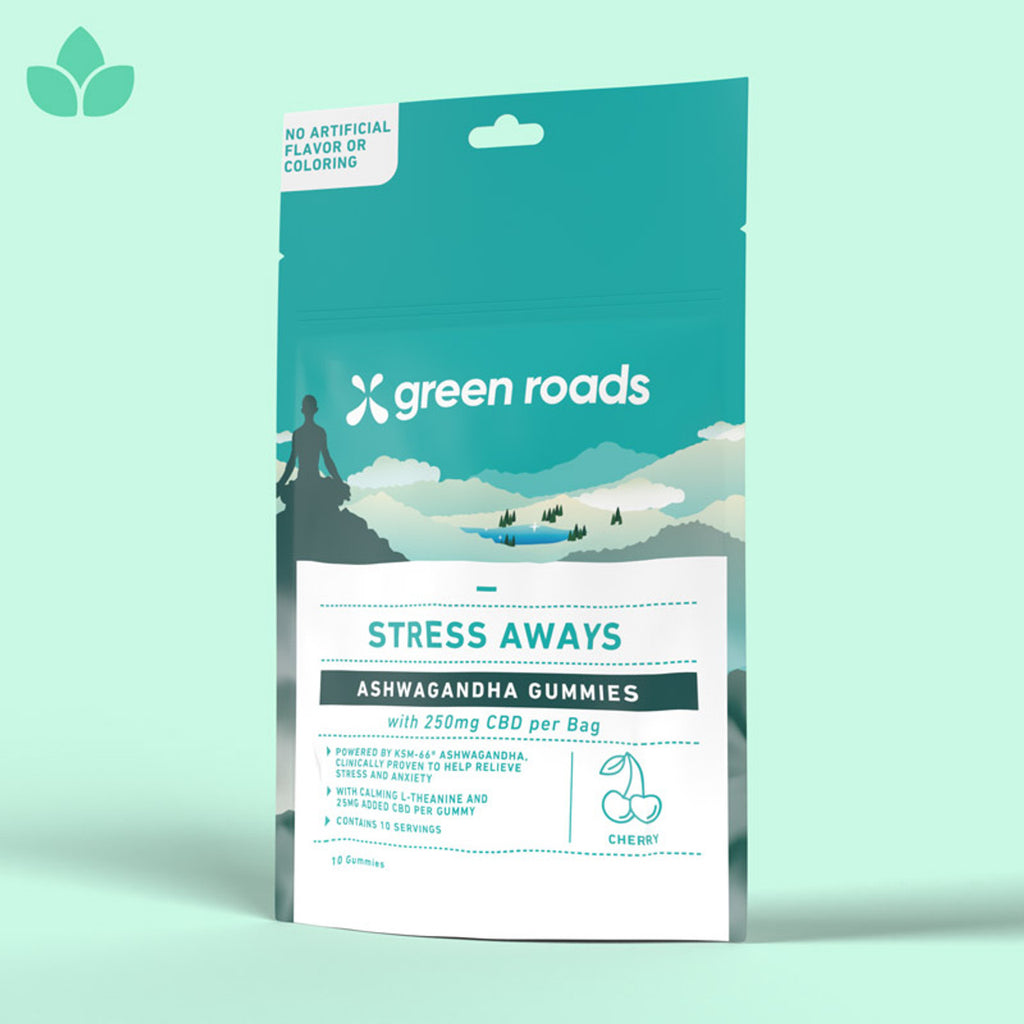 * BACK IN STOCK SOON! Green Roads - NEW - Stress Aways - CBD / Ashwagandha Gummies - (10ct)