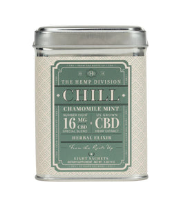 The Hemp Division - CHILL - Chamomile Mint Bundle – 16 MG CBD/serving - 8 sachets per tin - NEW!