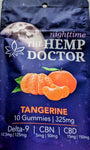 *The Hemp Doctor - Hemp Derived Delta-9 Tangerine Flavored NIGHTTIME - THC/CBD/CBN Full Spectrum Gummies - 10pk