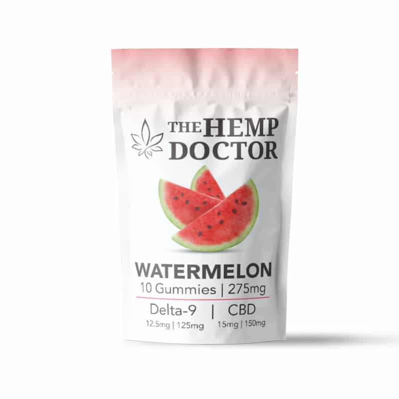 *The Hemp Doctor - THC/CBD Full Spectrum DAYTIME (Sativa) Uplifting Gummies - Watermelon - 10kp