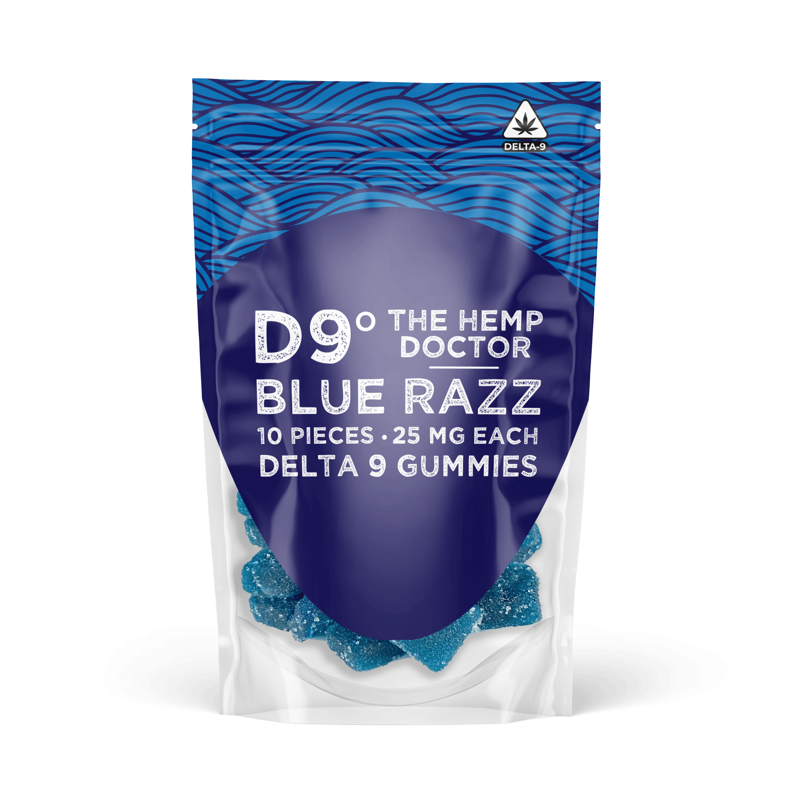 *The Hemp Doctor - 25mg Hemp Derived Delta-9 THC Infused Gummies - Blue Razz - 10pk (20 servings)
