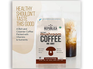 * BACK IN STOCK! La Republica Ground Mushroom Coffee - Focus & Energy - NEW - 12oz bag (60 servings)