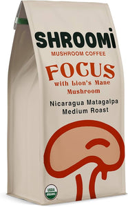 Shroomi Mental Performance Mushroom Coffee - Nicaragua Matagalpa Medium Roast - 12 oz bag - NEW!