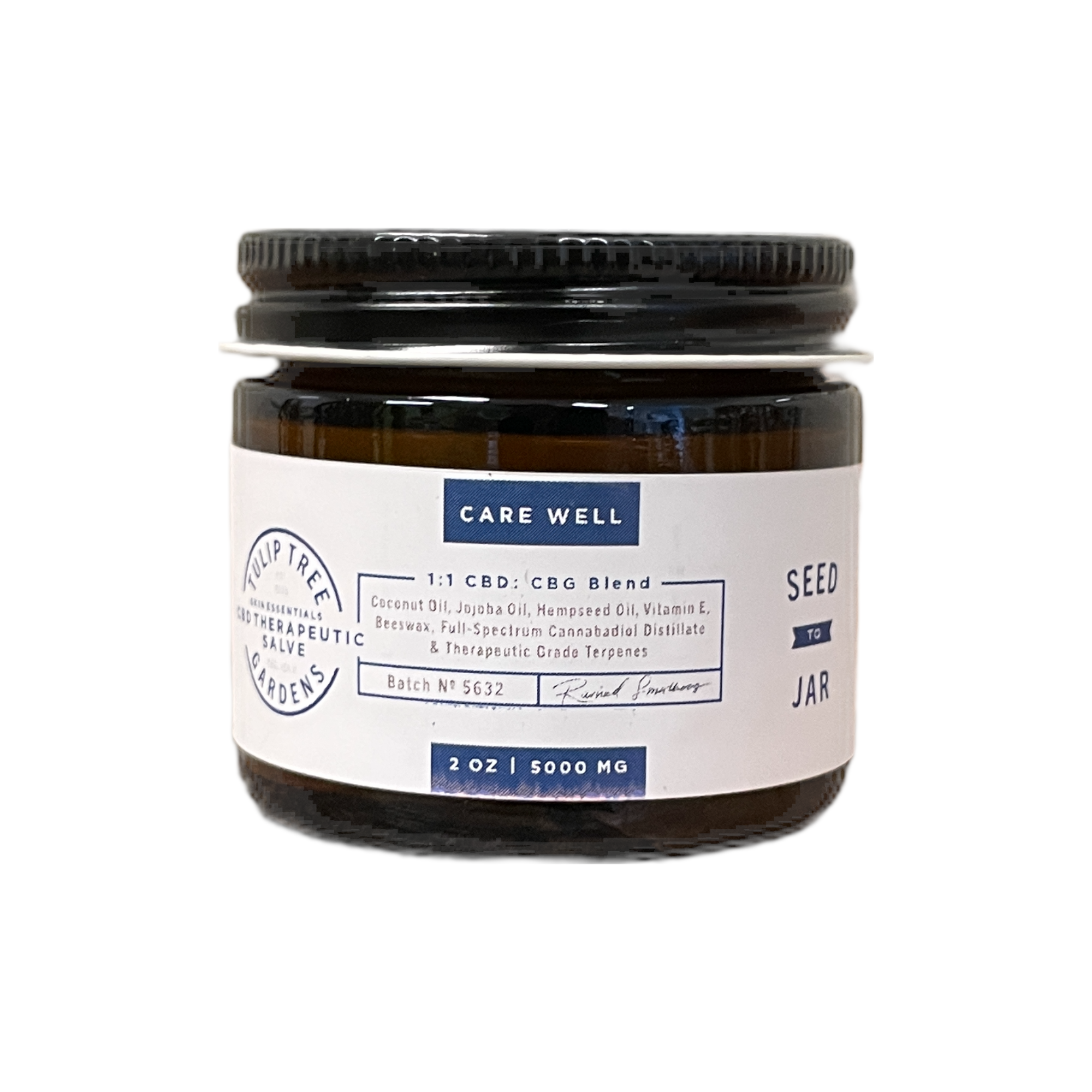 *NEW! Tulip Tree Gardens - OUR STRONGEST CBD/CBG SALVE - 5000mg Therapeutic Salve - 2500mg CBD + 2500mg CBG - 2oz jar
