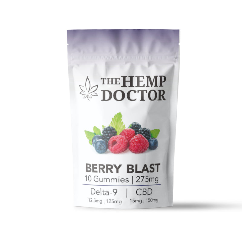*The Hemp Doctor - THC/CBD Full Spectrum DAYTIME (Sativa) Uplifting Gummies - Berry Blast - 10kp