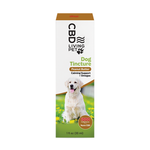 CBD Living - CBD Dog Calming Tincture - 1000mg Broad Spectrum Nano-CBD - THC Free - 1oz