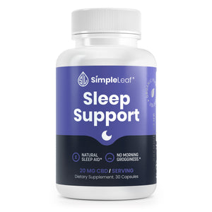 * Simple Leaf - CBD Capsule Sleep Support - All-Natural Sleep Aid - 30 count